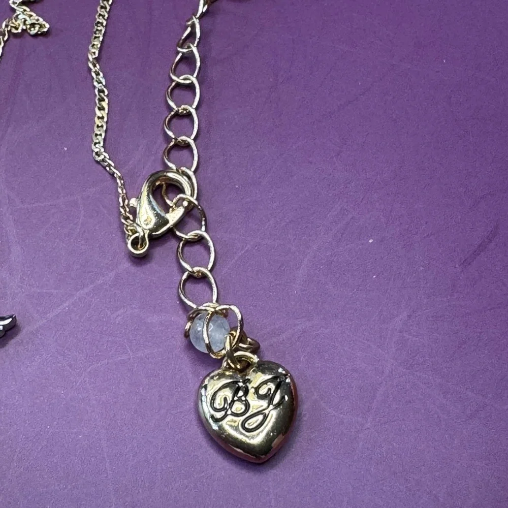 Betsey Johnson Cat and Angel Wings Necklace. - Picture 6 of 9